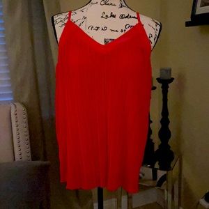 Swanky red ruched tank